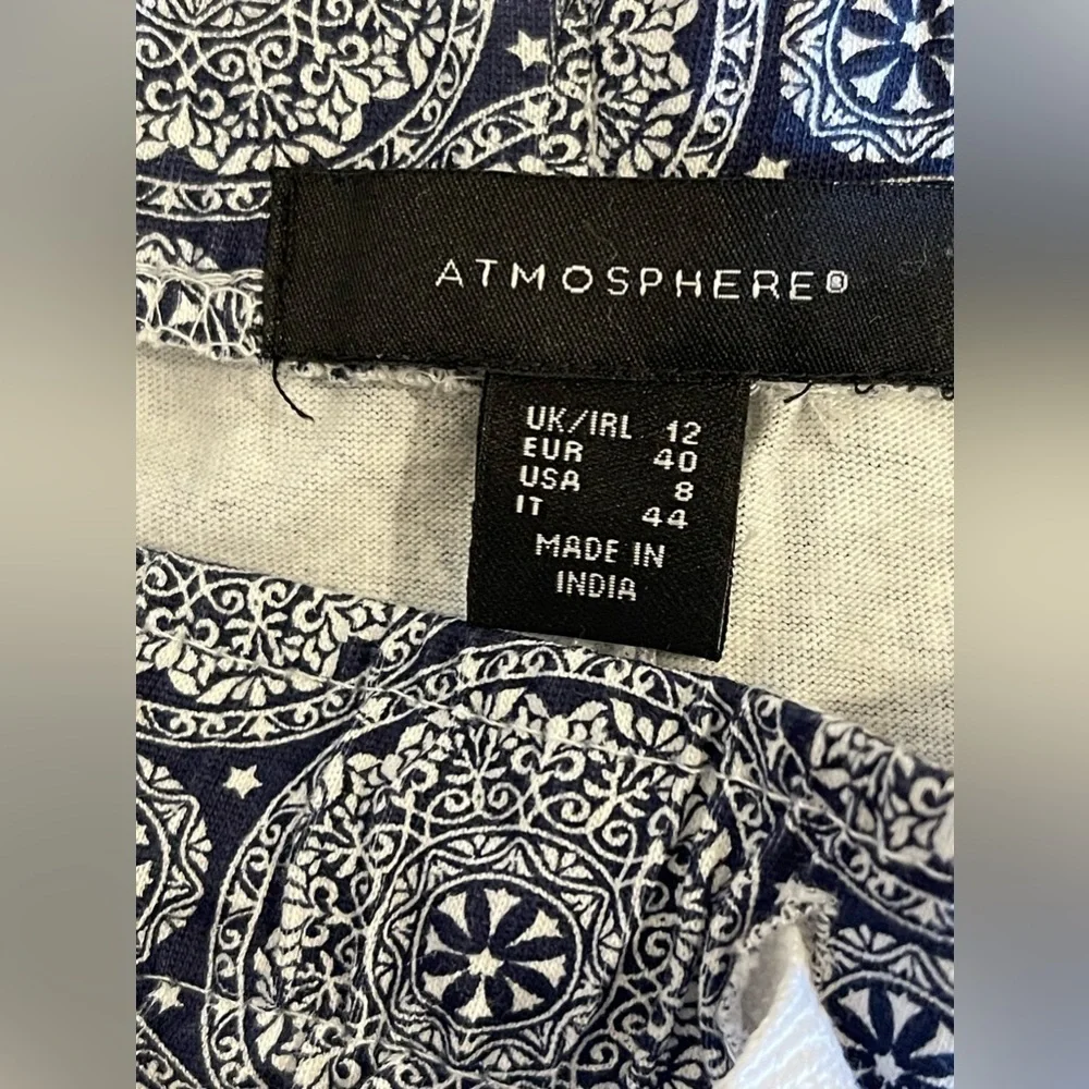 Atmosphere blue and white mandala shorts​​​​​​​​